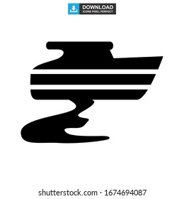 pollution sea icon or logo isolated sign symbol vector illustration - high quality black style vector icons
