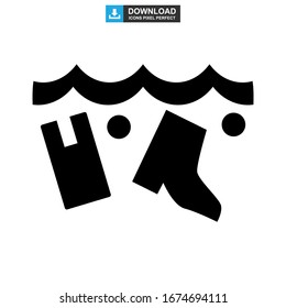 pollution sea icon or logo isolated sign symbol vector illustration - high quality black style vector icons
