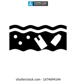 pollution sea icon or logo isolated sign symbol vector illustration - high quality black style vector icons
