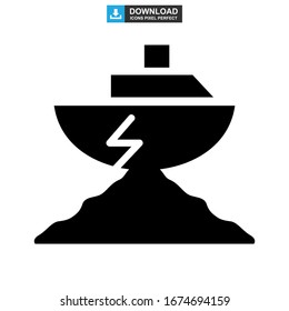 pollution sea icon or logo isolated sign symbol vector illustration - high quality black style vector icons
