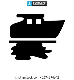 pollution sea icon or logo isolated sign symbol vector illustration - high quality black style vector icons

