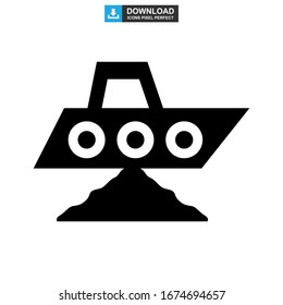 Icono del mar de contaminación o logotipo símbolo de señalización aislado Ilustración vectorial de estilo negro de alta calidad iconos vectoriales

