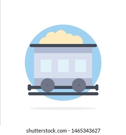 Pollution, Train, Transport Abstract Circle Background Flat color Icon. Vector Icon Template background