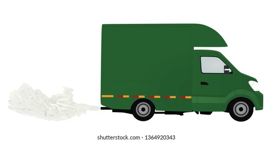 Pollution transportation concept. vector illustration