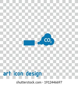 pollution vector icon on an abstract background