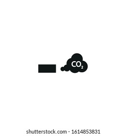 pollution vector icon on white background