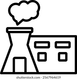 Pollution Vector Lineal Icon On White Background.