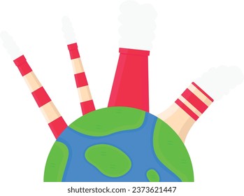 Pollution in the world icon vector isolated on white background for your web and mobile app design, Pollution in the world logo concept