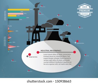 Pollution,Industry concept,Graphics design,vector