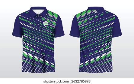 polo blue green t-shirt sport jersey design