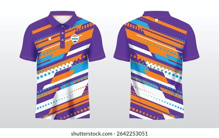 polo blue and orange t-shirt sport jersey design