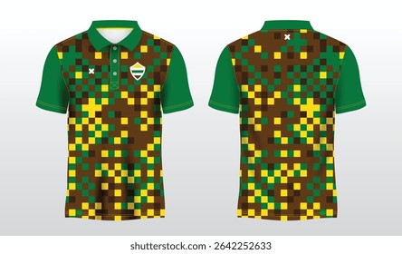 polo brown and green t-shirt sport jersey design