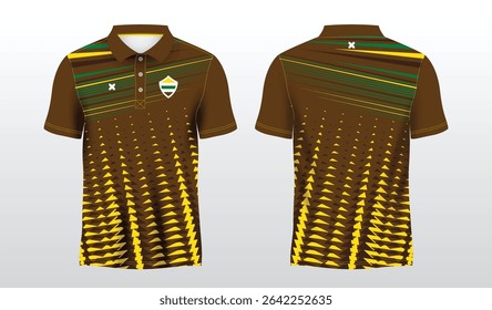 polo brown and green t-shirt sport jersey design