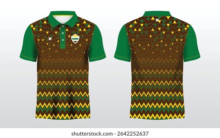 polo brown and green t-shirt sport jersey design