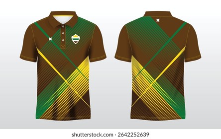polo brown and green t-shirt sport jersey design