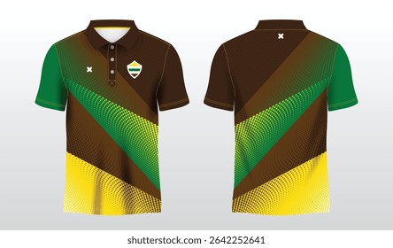 polo brown and green t-shirt sport jersey design