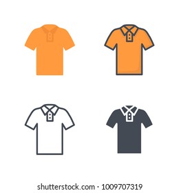 Polo clothes flat line icon