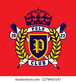 Polo Club Logo Design Vector