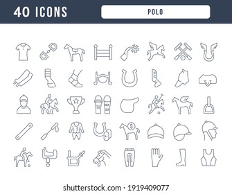 Polo. Collection of perfectly thin icons for web design, app, and the most modern projects. The kit of signs for category Sport