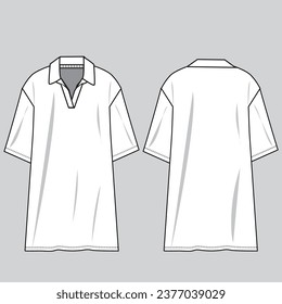 polo dress Vector fashion Design 