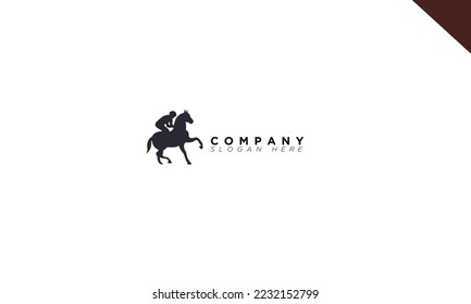 polo horse with man logo for branding and business creative and attractive idea