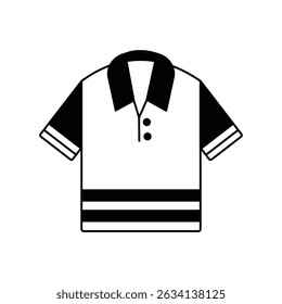 polo icon with white background vector stock illustration