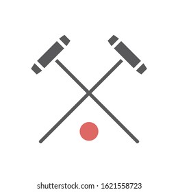 Polo mallet icon. Vector sport signs for web graphics.