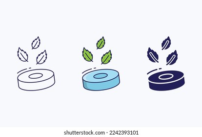 Polo mint sugar illustration icon