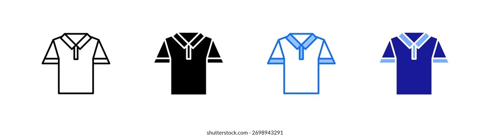 Conjunto de iconos de estilo múltiple de polo Vector