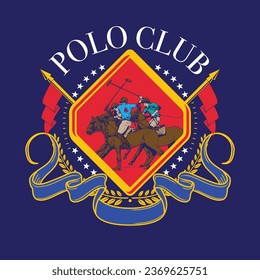 Polo Patch Emblem Crest Embroidery design