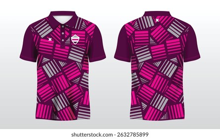 polo pink purple t-shirt sport jersey design