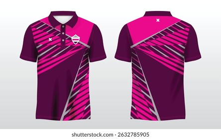 polo pink purple t-shirt sport jersey design