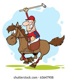 Polo Player Illustration