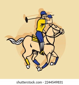 
Polo player sport Vector illustration