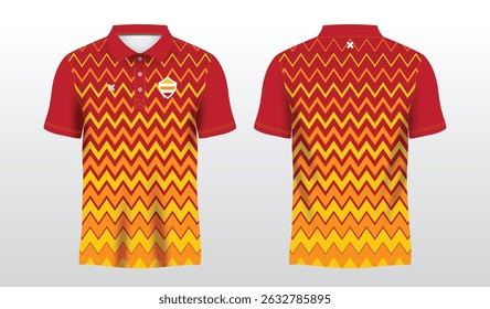polo red orange t-shirt sport jersey design