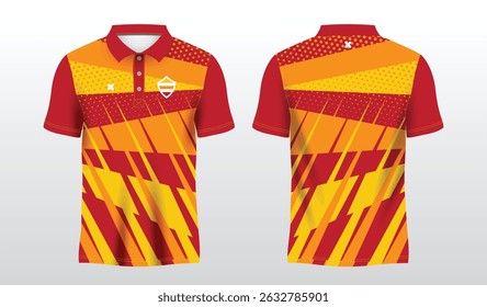 polo red orange t-shirt sport jersey design