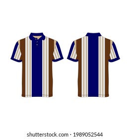 Polo Shirt, Color is Navy and Brown, New Style, Commercial Use