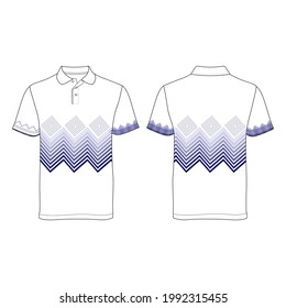 Polo Shirt, Color is White and Blue Camouflage, New Style, Commercial Use