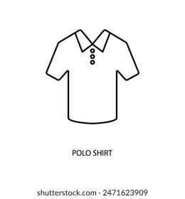 Poloshirt Concept Line Icon. Einfache Elementdarstellung. Poloshirt Konzept Umriss Symbol Design.