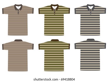 Polo shirt design Horizontal Vector template. front and back view