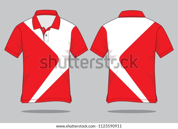 white and red polo shirt