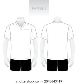 Polo shirt design and templatr mockup.