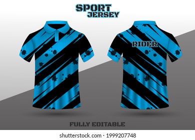Polo shirt design. Uniform front and back. Premium vector