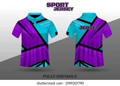 Polo shirt design. Uniform front and back. Premium vector
