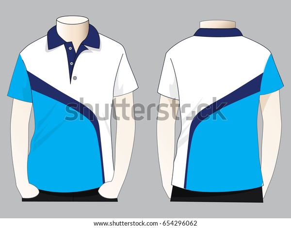 Polo Shirt Design Vector Curve Style Stock Vector (Royalty Free) 654296062