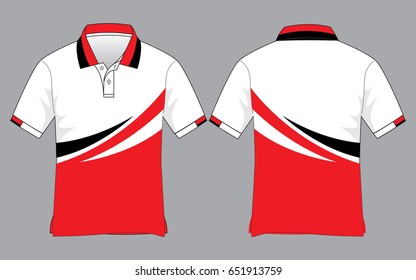 Polo Shirt Design Vector With Graphic Line.