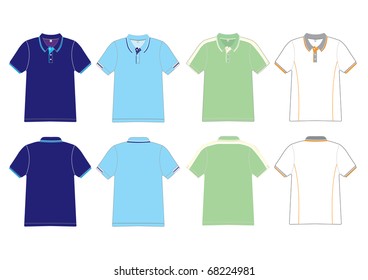 Polo Shirt Design Lined Vector Template Stock Vector (Royalty Free ...