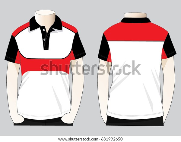 Polo Shirt Design Vector Three Colors Stock Vector (Royalty Free) 681992650