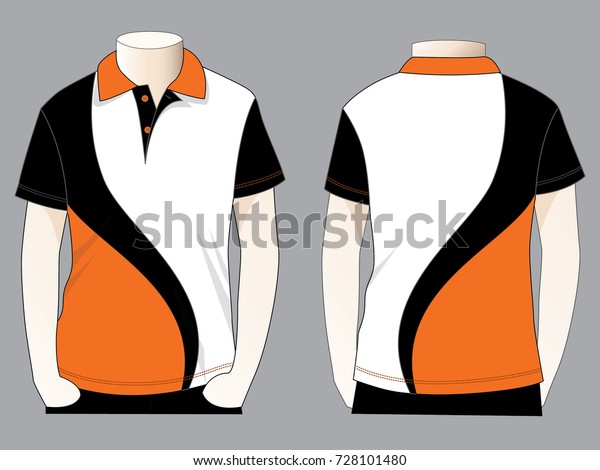 Polo Shirt Design Vector Three Colors Stock Vector (Royalty Free) 728101480