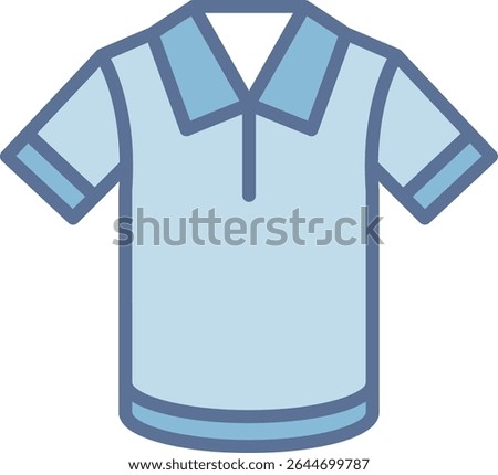 Polo Shirt Filled Blue Tone Icon